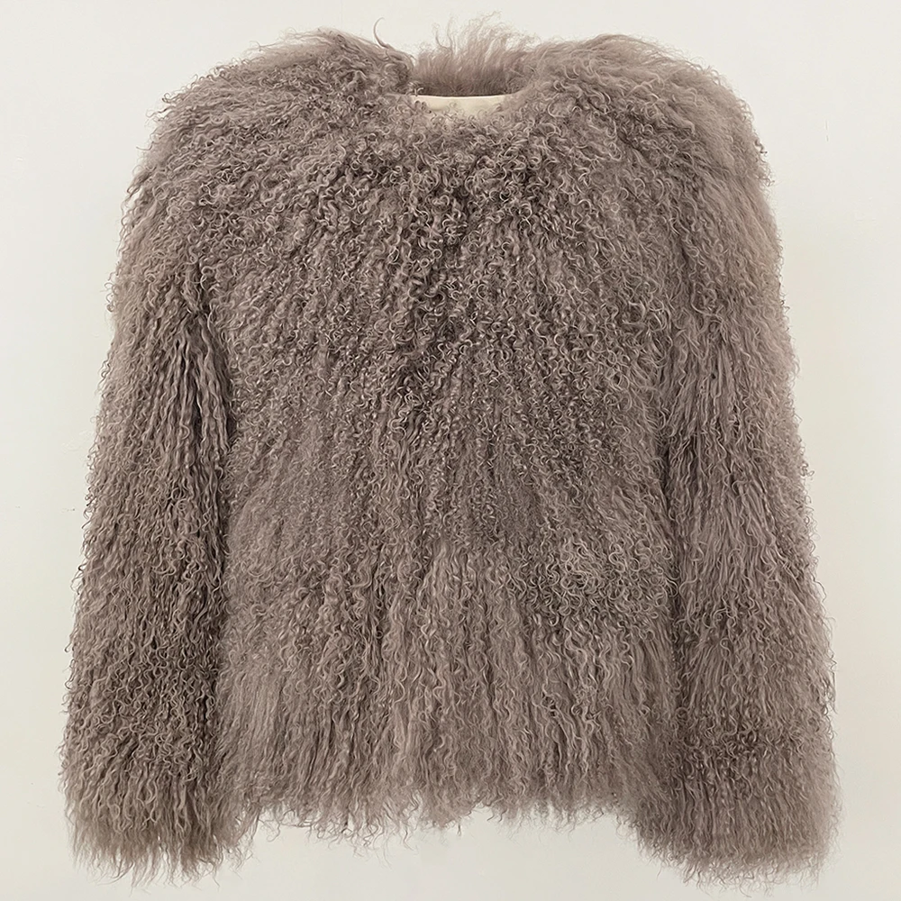 OFTBUY Natural Mongolia Sheep Fur Coat Thick Warm Short Real FurJacket Outerwear Female New Fashion Autumn Winter Clothes Women