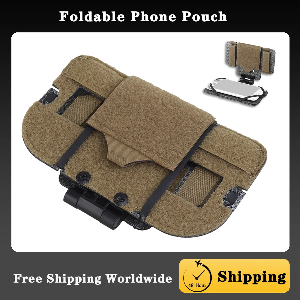 Taktische Handytasche mit MOLLE/PALS-Riemen, faltbarer Brust-Handyhalter für Navigation und als Zubehör für taktische Westen.