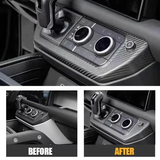 Nowe Akcesoria do Wnętrza Samochodu z ABS i Imitacji Włókna Węglowego do Defender 90 110 130