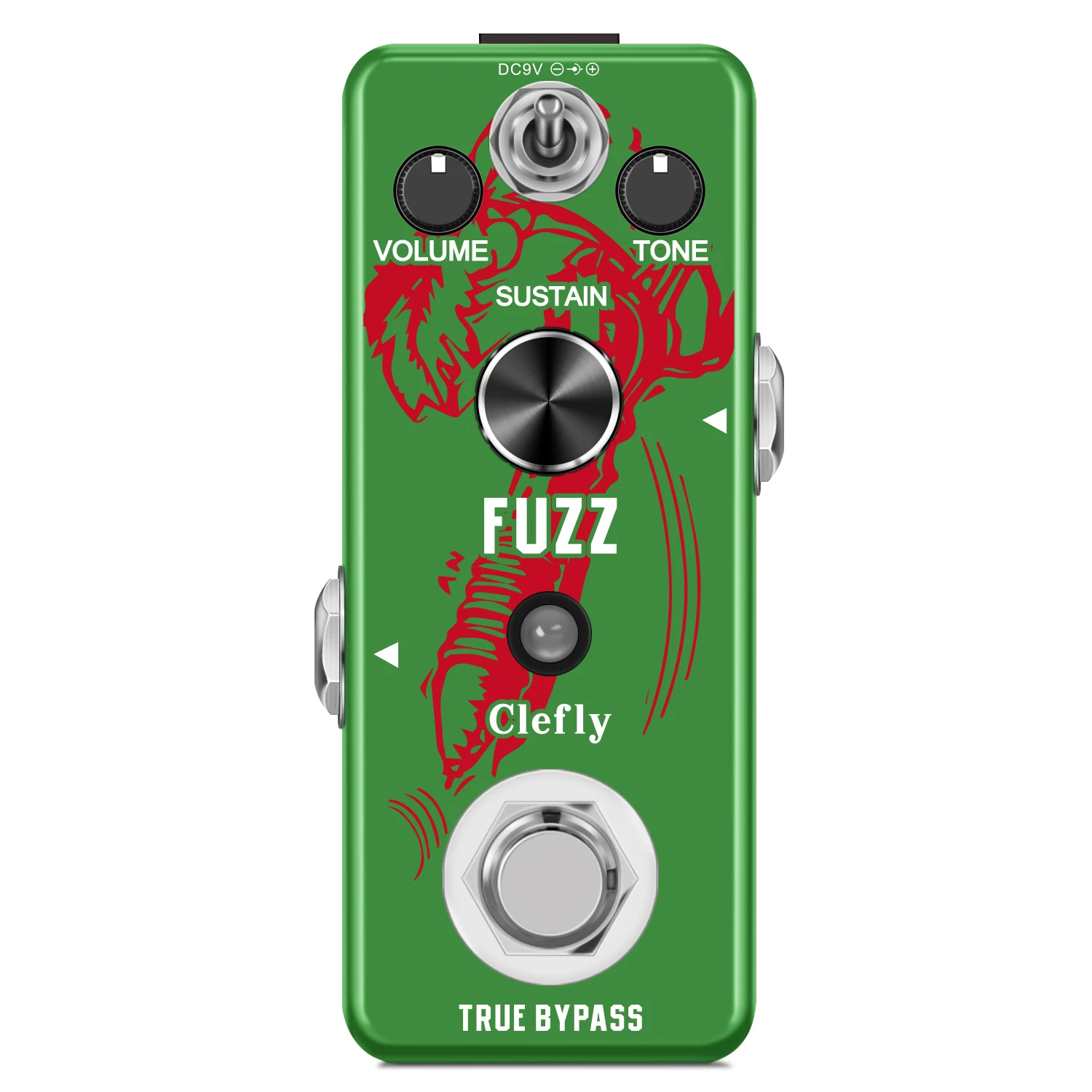 

Педаль Clefly-Fuzz для электрогитары и баса, эффект Fuzz, Цельнометаллический корпус, True Bypass, LEF-306