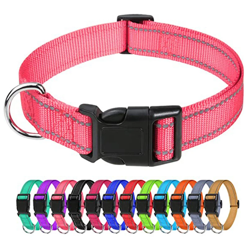 Reflective Nylon Dog Collar For Small Medium And Large Dogs_voghion.com