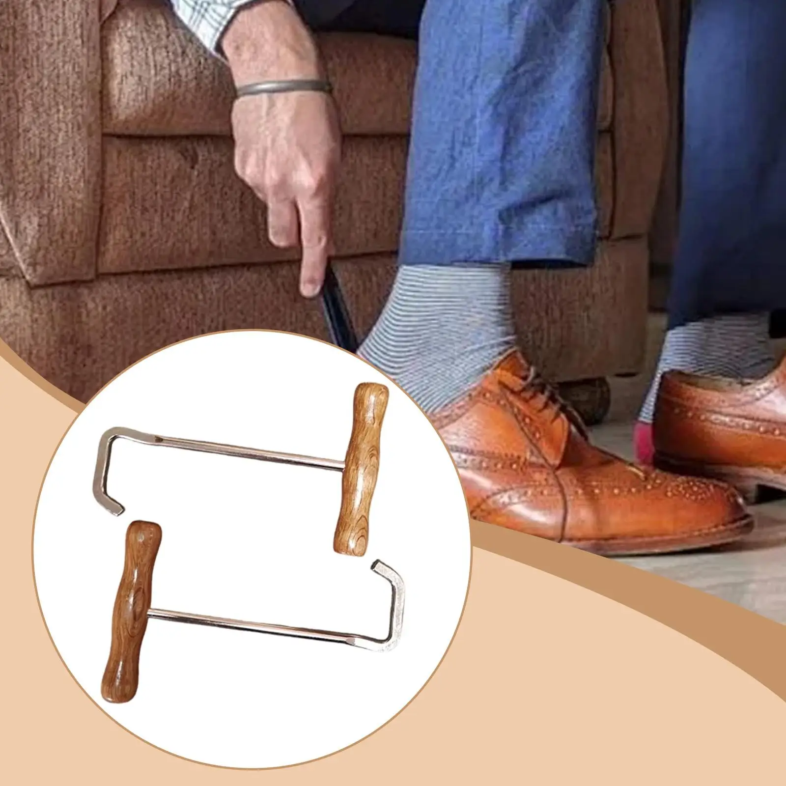Wood and Metal Boot Puller Sturdy Boot Hook Equestrian Essential for Men Women Riding Boots Helper