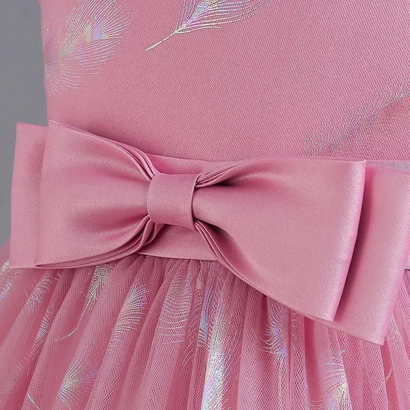 Summer Princess Dress for Girls Lace Mesh Sleeveless Children Bridesmaid Dresses Summer Girls Party Dresses 3-12 Years image 5