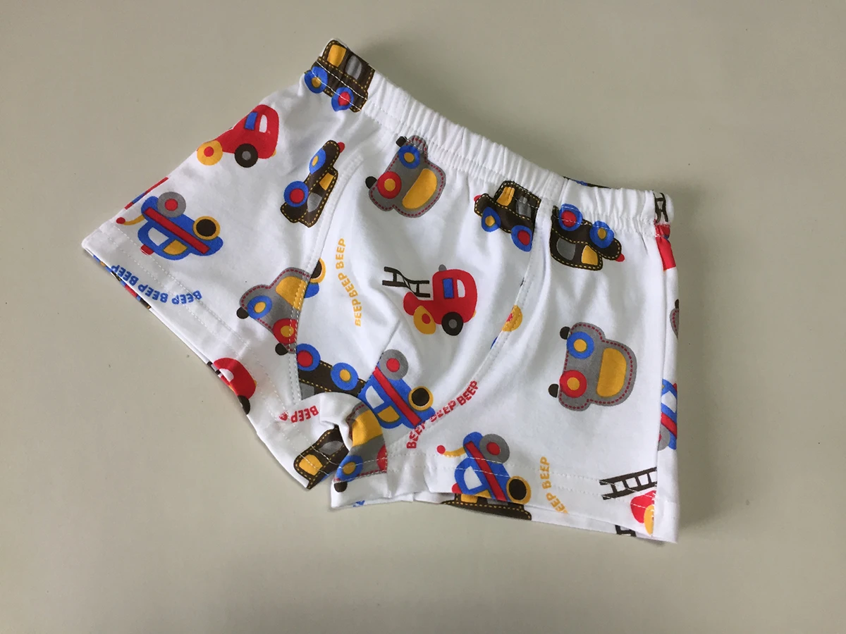 Baby boys underwear for all seasons cartoon car printing kids briefs for girls underwear panties 2 to 3 years
