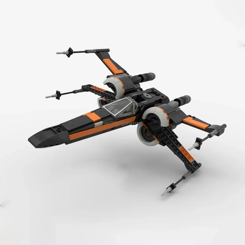 

593PCS MOC Space Battle Starfighter T-70 X Wing Model Building Blocks Technology Bricks DIY Creative Assemble Toys Gifts