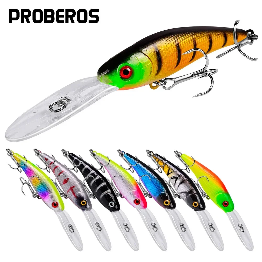 

2Pcs PROBEROS Minnow sinking Wobblers Fishing Lures10.1cm 7.8g Deep Diving ArtificialHard Bait for Bass Pike Fishing Tack