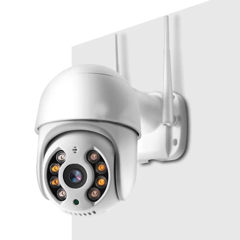 White Surveillance Camera High-Definition Night Vision Wireless Network Remote Ball Player Please Note The Plug Specifications