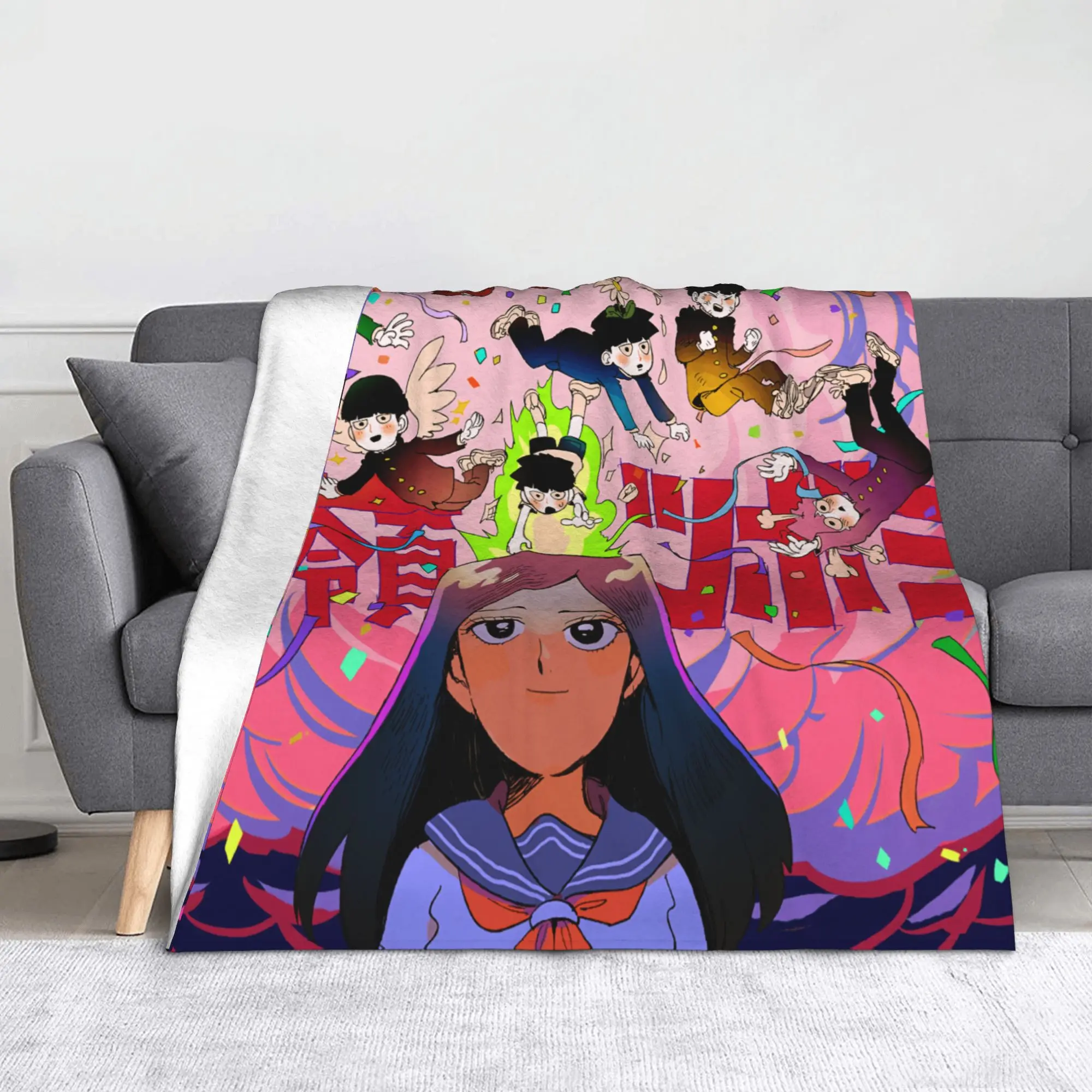 

Kurata Tome Anime Blankets Mobpsychos Flannel Throw Blanket Summer Winter Portable Soft Warm Bedspread