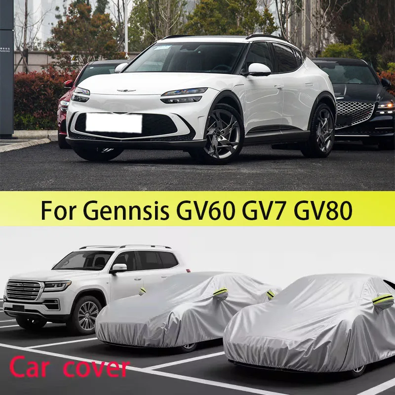 

Car cover for Genesis GV60,GV70,GV80 Dust proof car cover, car dust, rain, snow, waterproof tape, reflective strip