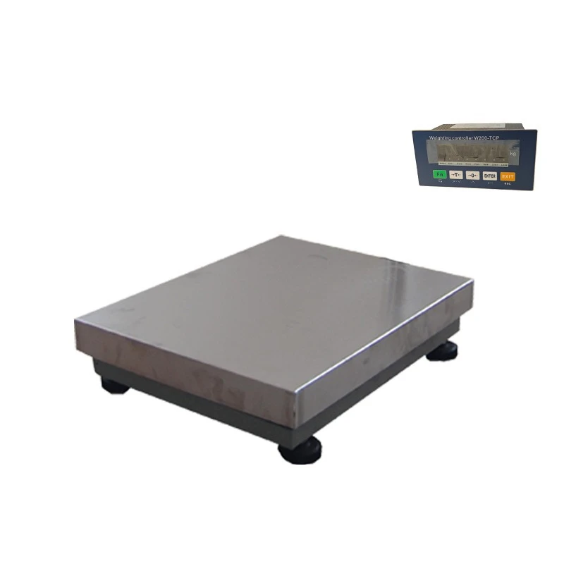

Electronic scale platform scale output external control
