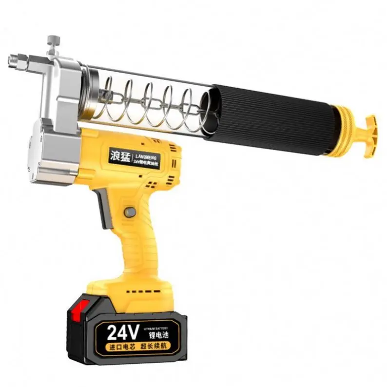 

ANDUUK Coupler Pump Electric Cordless Grease 24V Lithium Battery High Pressure Grease Guns Automatic Grease Lubrication Pump