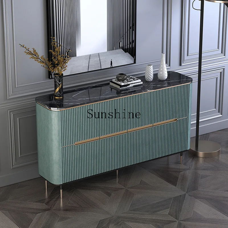 

Italian light luxury marble dining side cabinet, living room storage high-end storage decorative cabinet