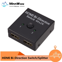 MnnWuu HDMI-Comaptible Switcher Bi-directional 1x2 / 2x1 HD Switch Splitter Supports Ultra HD 4K 1080P 3D HDR for PS4 Xbox HDTV