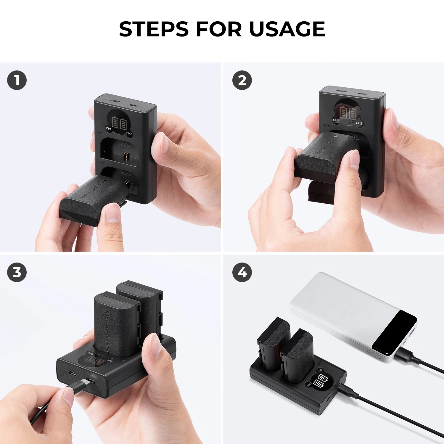 K&F Concept 2250 мАч LP-E6NH Аккумуляторы и зарядное устройство для камеры Canon EOS R5 R6 EOS R EOS 5D Mark IV 5D Mark III 5DS 7D Mark II 90D