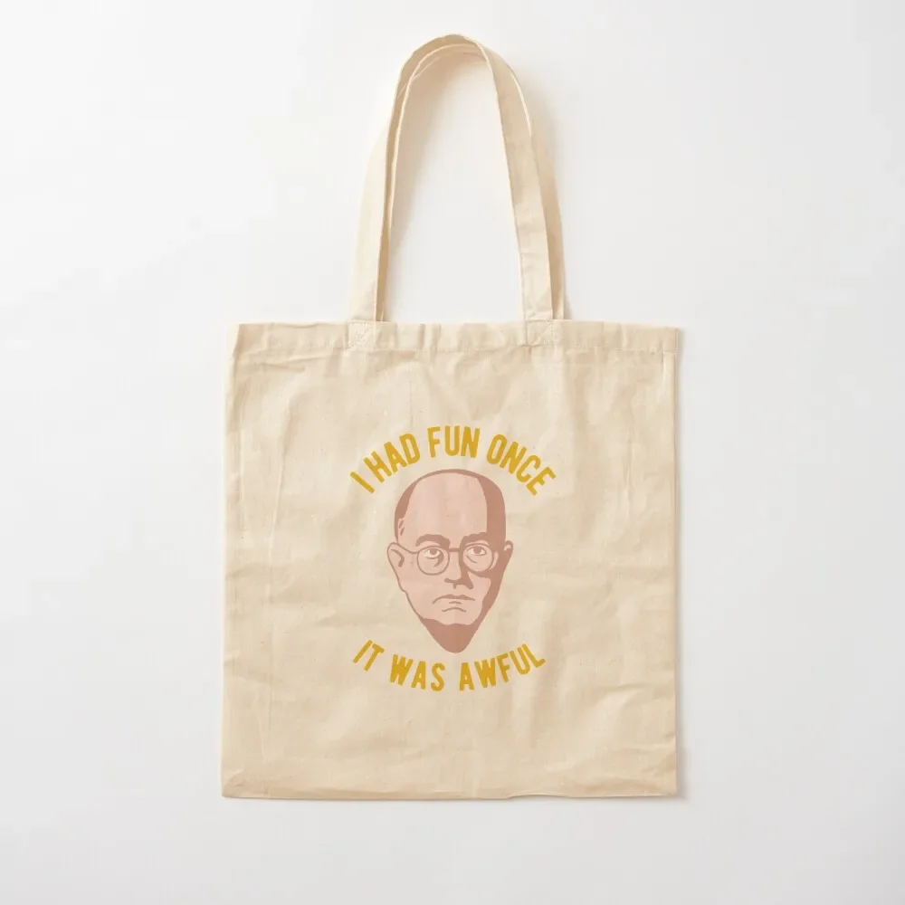 

Theodor Adorno Philosophy Meme - I had Fun Once, It Was Awful Tote Bag hand bag ladies custom tote bag