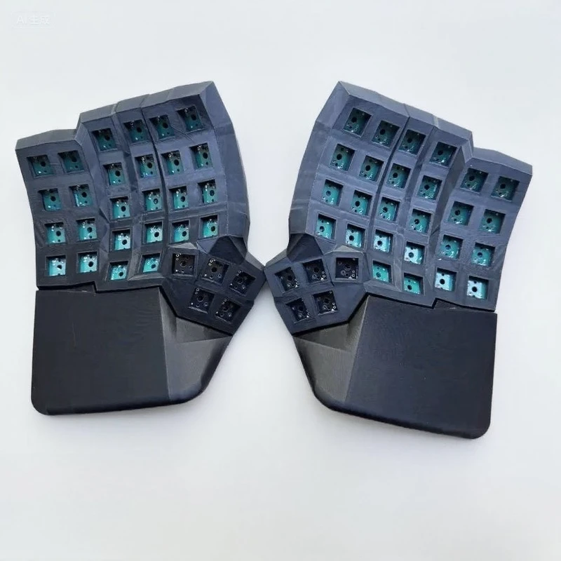 Dactyl Manuform Split-Tastatur-Kit 4x6 Custom Hot Swap Wired Single-Mode Split Mechanical Keyboard Vial Type C Keyboard Kit Game