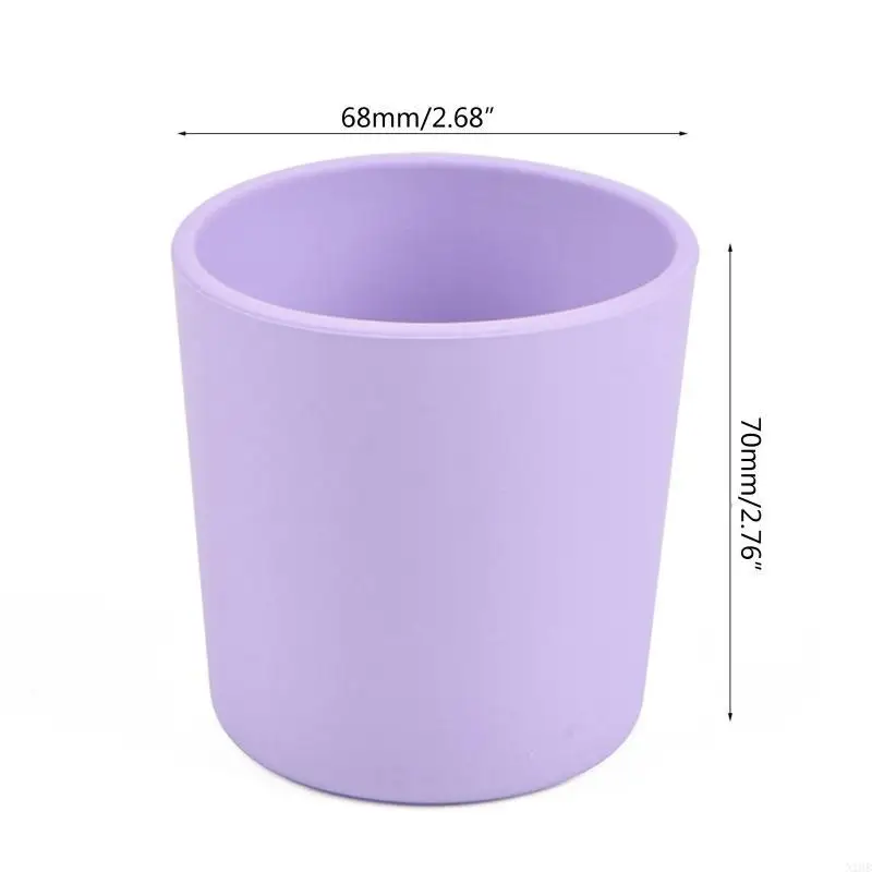 N1HB Baby Learning Drinking Cup Heat-Resistant Silicone Cup Water Mug Infant Toddler Feeding Drinkware