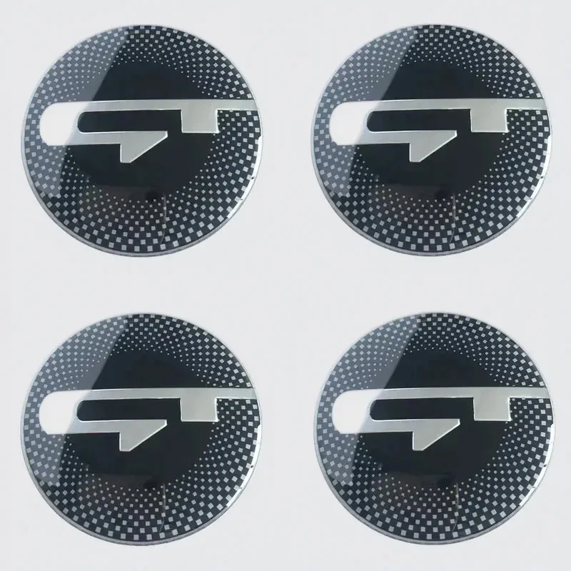 

Набор из 7 наклеек-эмблем GT для KIA Stinger: на капот, багажник, руль, центральную часть диска колеса