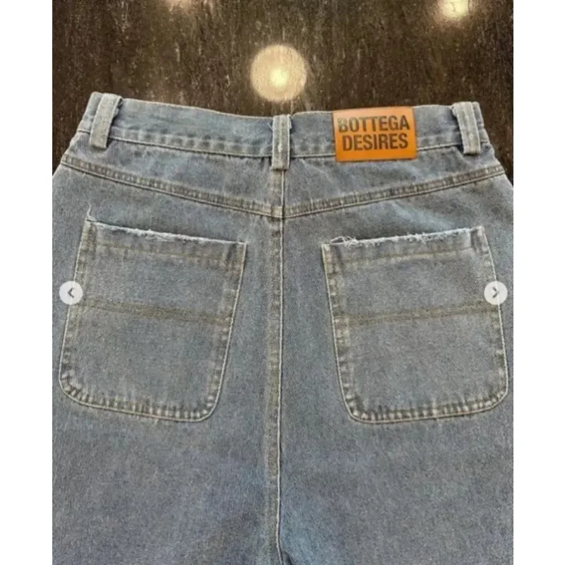 American New Letters Denim Shorts Y2k Street Retro Harajuku Hip Hop Summer Fashion Shorts Streetwear Unisex for Mens Womens