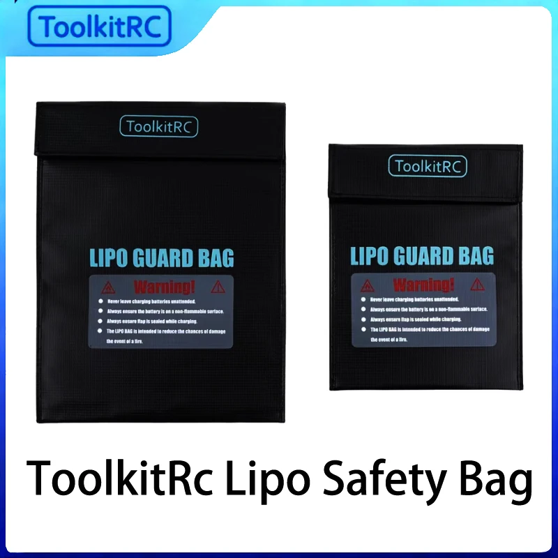 Fireproof RC Lipo Battery Safety Bag with Adapter Cable Hole Explosion Proof Pouch for DIY Charger Parts