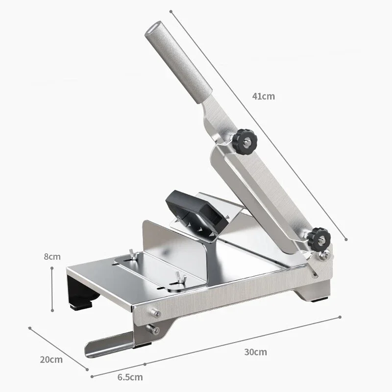 Stainless steel lengthened household multi-functional meat bone cutter meat planer artifact manual mutton roll slicer