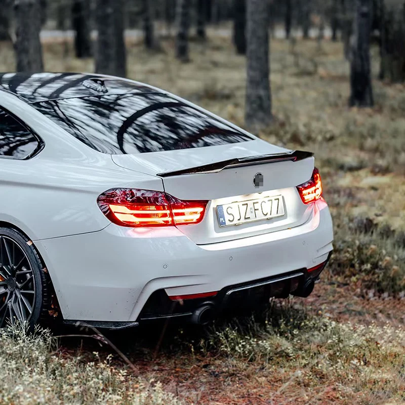 For BMW 4 Series F32 2 Door Coupe Rear Trunk Lid Spoiler Wings 2014-2020 Year M4 Style ABS Plastic Tuning Body Kit Accessories