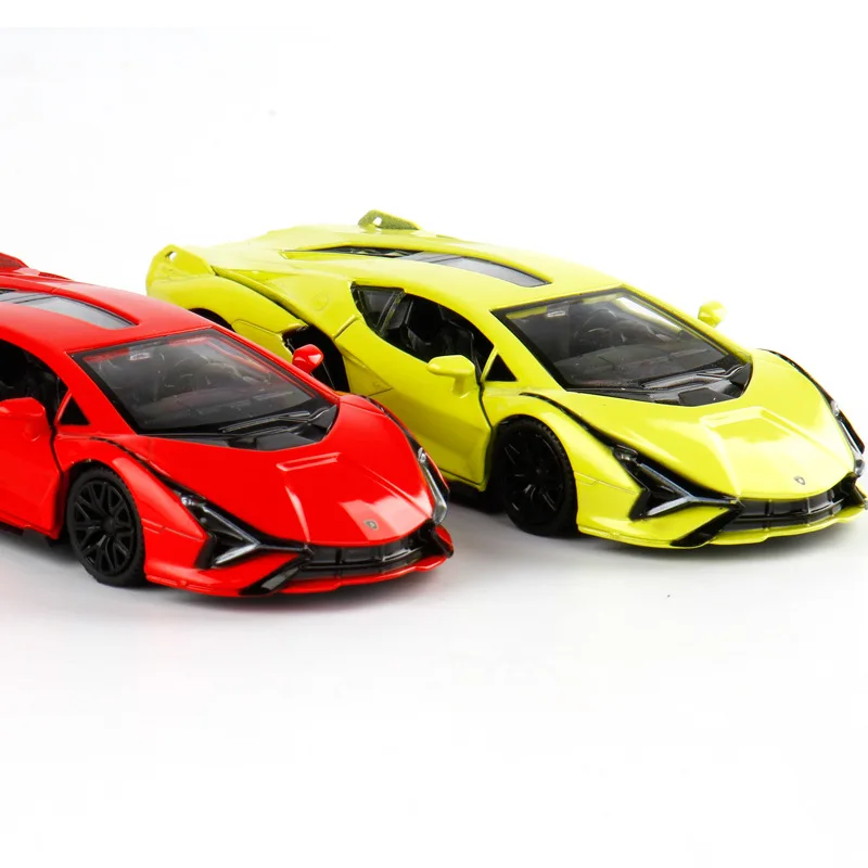 1:36 Lamborghini Sian Sportwagen Simulationsmodell Legierung Zurückziehen Automodell Kinderspielzeug Geschenk