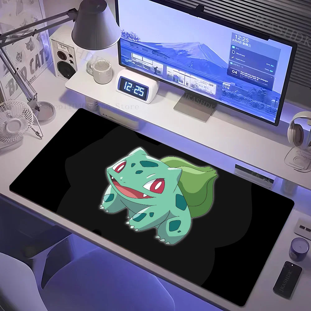 P-Pokemon B-Bulbasaur Mousepad Non-slip Suitable For Office Computers Laptops E-sports Game Desk Mats XXL Keyboard
