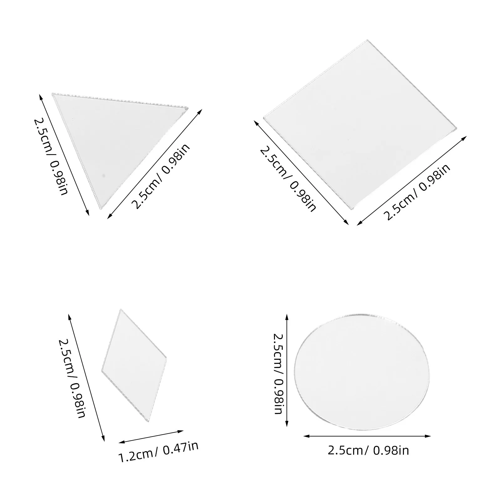 100 قطعة ملصقات جدار مرآة ثلاثية الأبعاد تصميم هندسي سطح عاكس لغرفة النوم غرفة المعيشة المدخل ركن جدار ديكور سهل