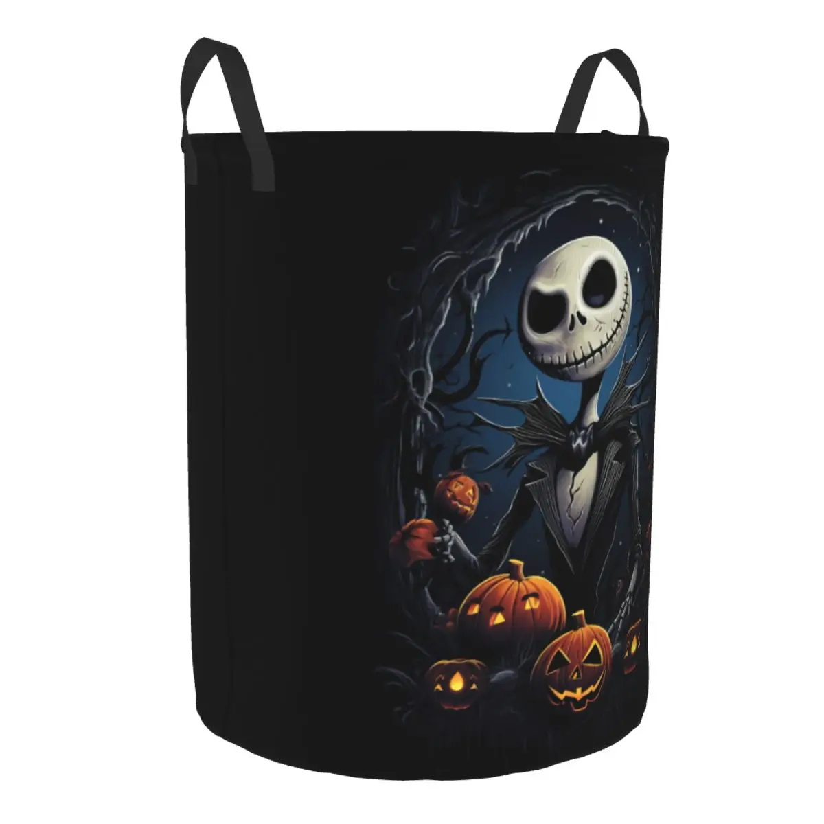 Custom The Nightmare Before Christmas Laundry Hamper Large Clothes Storage Basket Jack Skellington Toy Bin Organizer for Kids