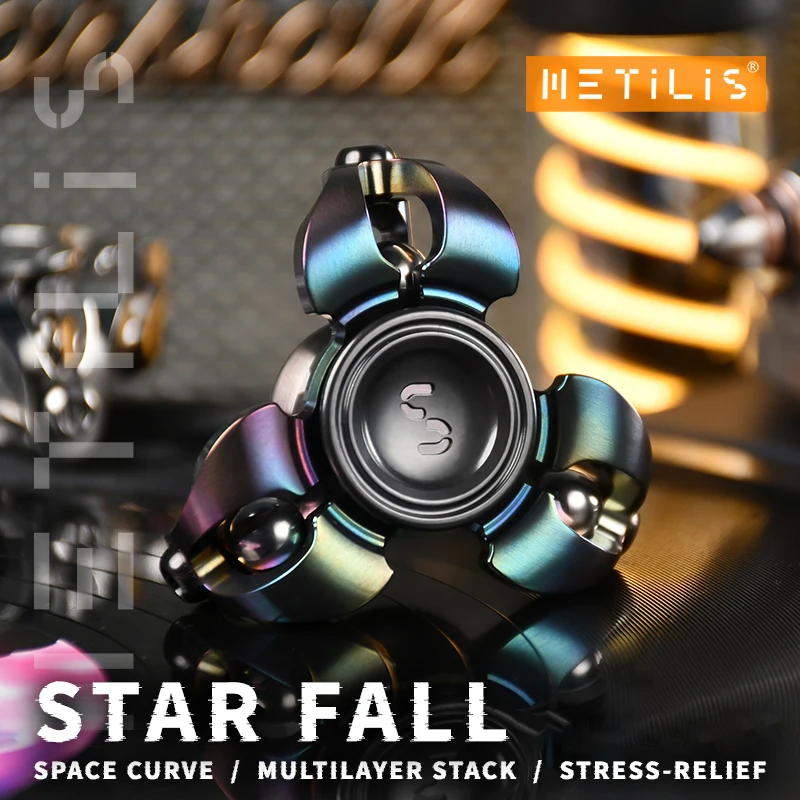 METILIS Star Fall Fidget Spinner Stress Relief Spielzeug Schreibtisch Spielzeug Gyro EDC Angst Spielzeug Angst Relief Gadgets Original Designs