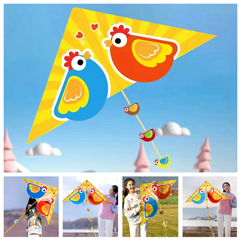 Free Shipping Chicken Kites flying toys for kids kites line Children outdoor games jellyfish Butterfly wings octopus kites coil