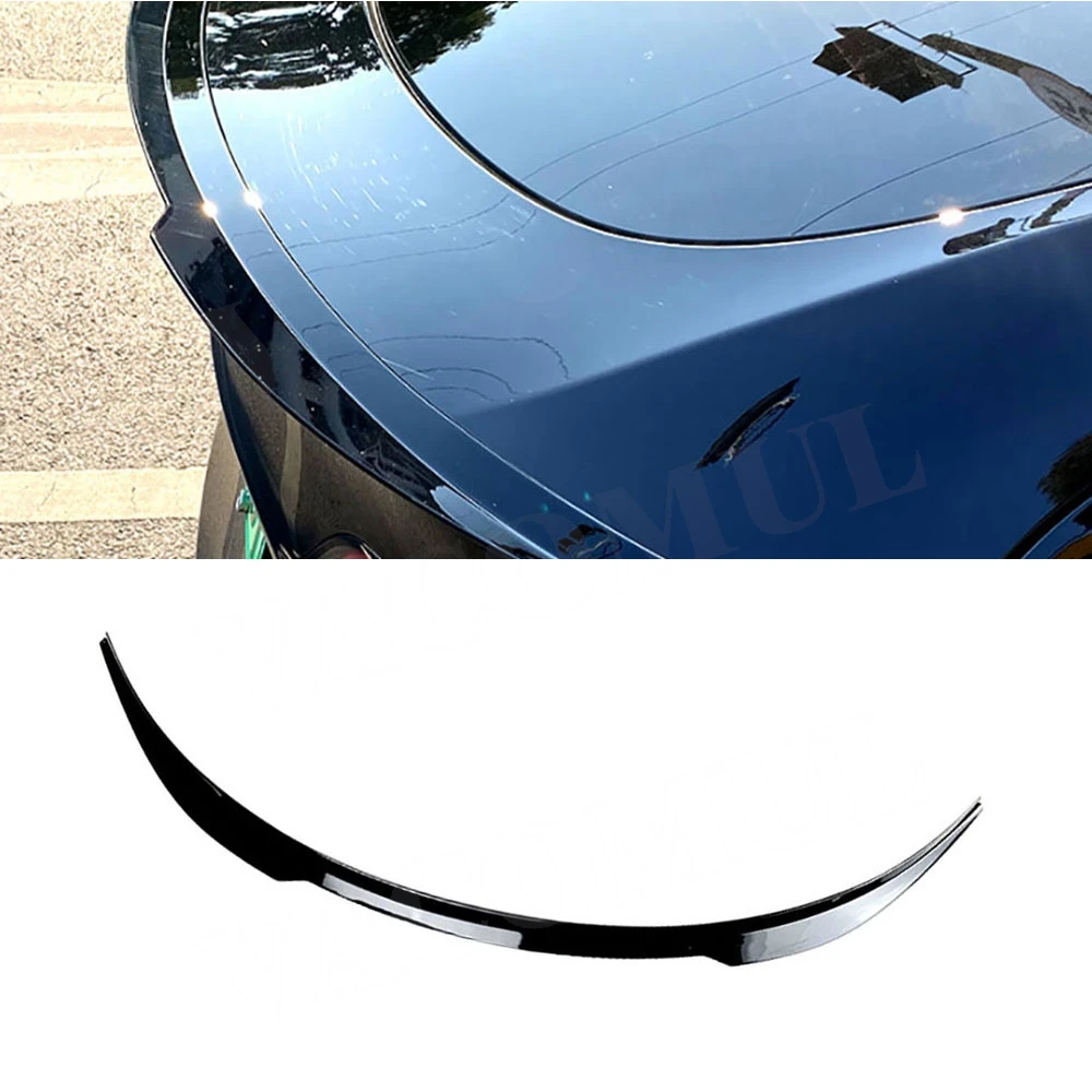 

VACOMUL ABS Carbon Look Rear Trunk Lip Spoiler For Tesla Model Y 2020+ Rear Trunk Duck Spoiler Wing Rear Wing Rear Boot Spoiler