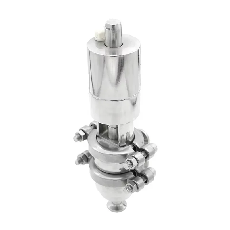 Mini Stainless Steel Pneumatic Directional Control Valve Micro Sanitary Diversion Valve for Fluid System Automation Parts