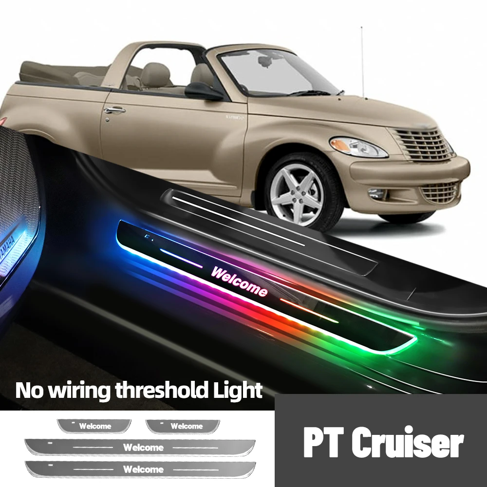 

For Chrysler PT Cruiser 2000-2010 2008 2009 Car Door Sill Light Customized Logo LED Welcome Threshold Pedal Lamp Accessories