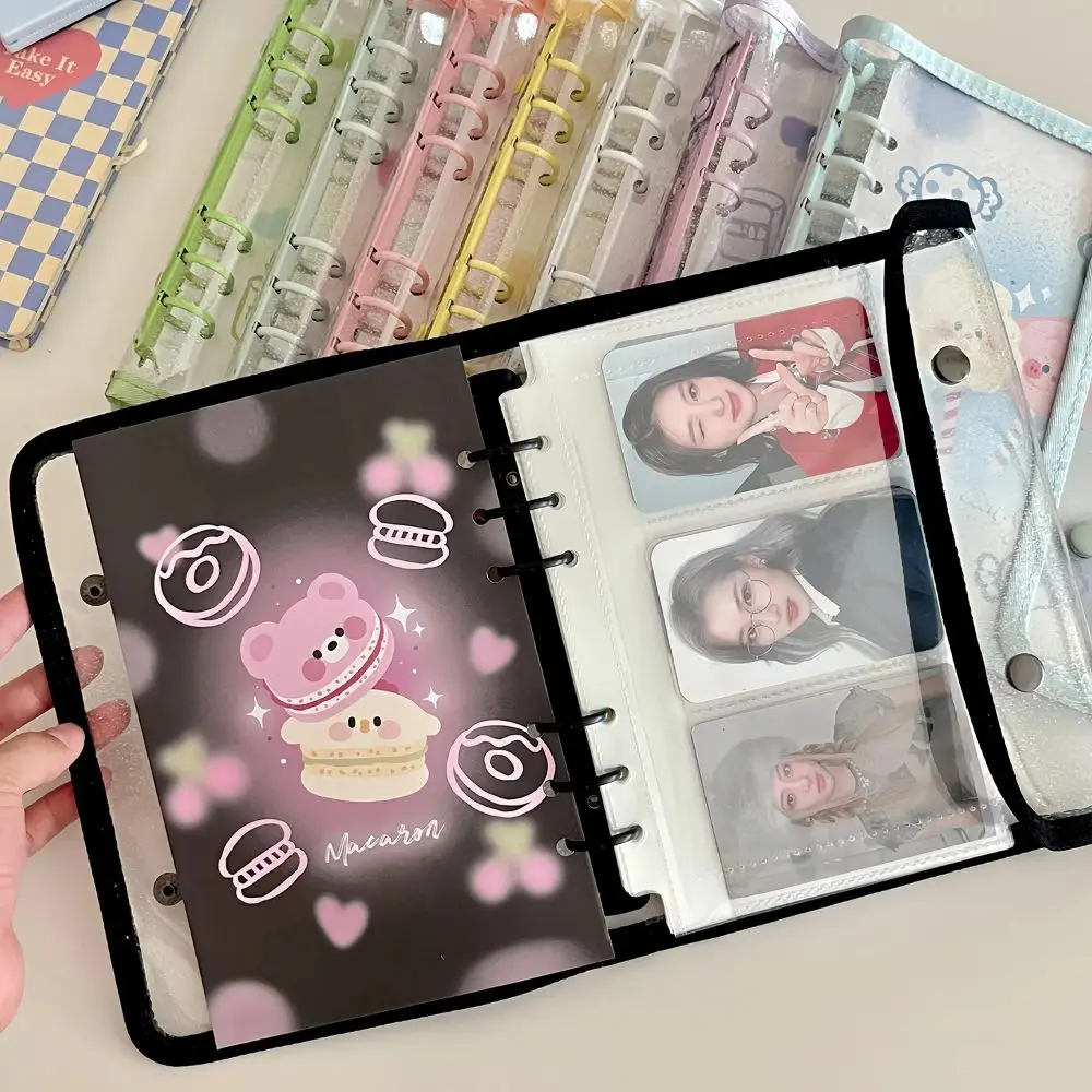 PVC A6 Binder Photocard Holder Replaceable Card Binders Photocards Scrapbook INS Journal Notebook Photo Booth Frames Girls Gifts