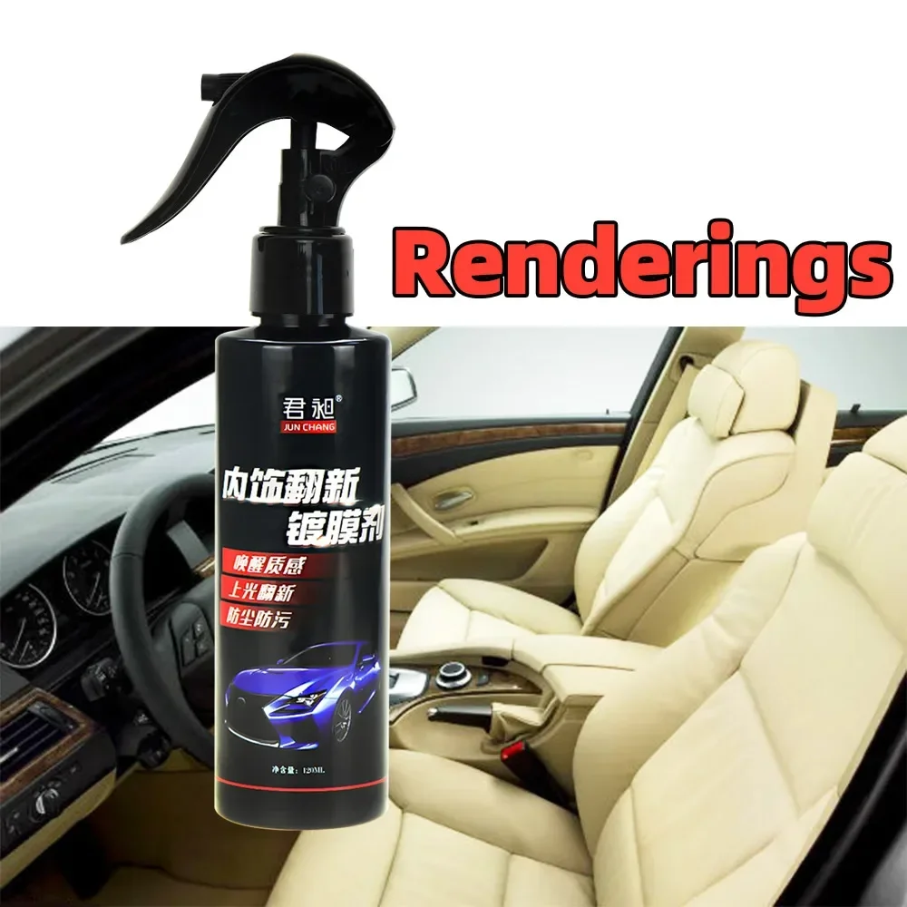 

120ML Automotive Interior Plastic Parts Retreading Agent Plastic Parts Wax Instrument Panel Retreading Agent Car Cleaning Paste