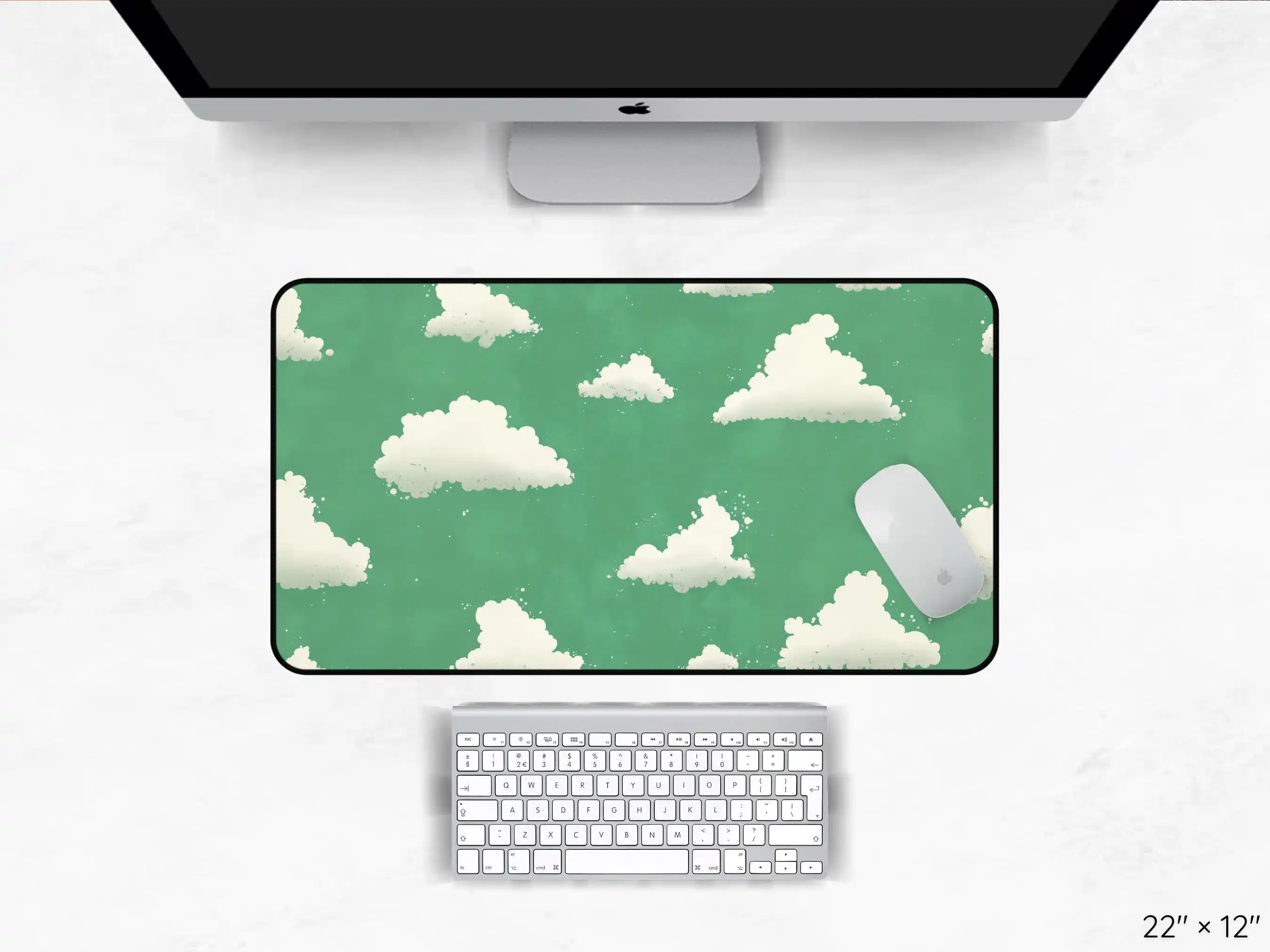 Green Aesthetic Art Desk Mat,non-slip and Waterproof Mouse Pad,office and Gaming Desk Decoration Mat,a Perfect Gift for Friends.