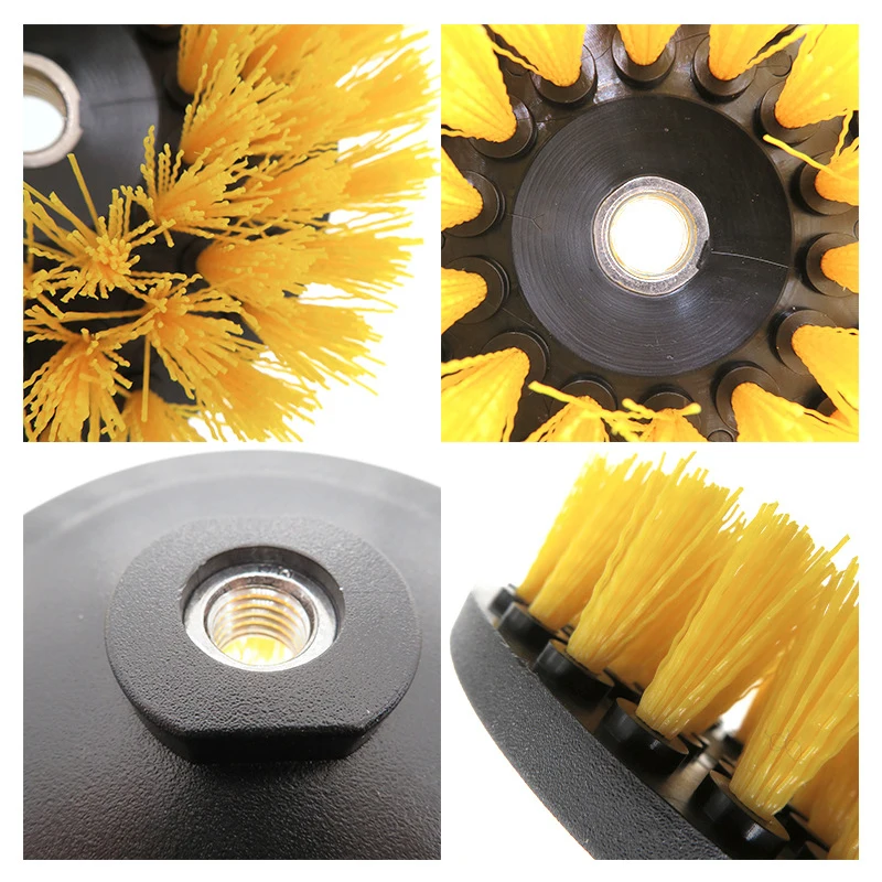 Kit sikat bor listrik, 3 buah sikat pembersih elektrik, alat pembersih ubin mandi permukaan bak mandi rumah tangga untuk perawatan otomatis