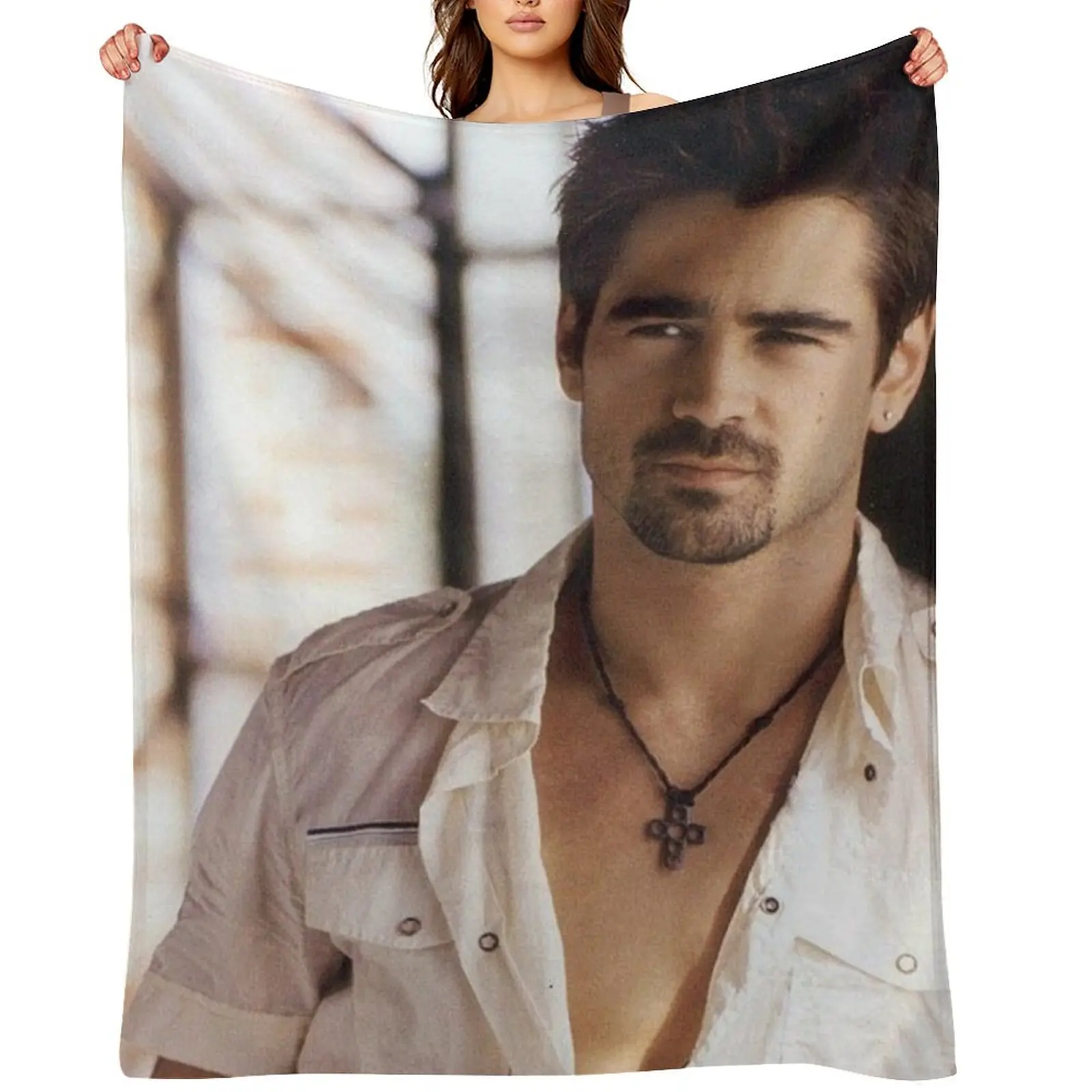 colin farrell Throw Blanket Cute Bed Custom Cute Plaid Blankets