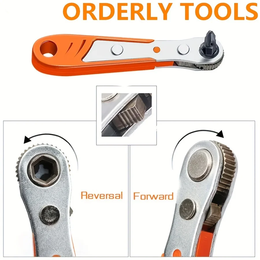 1/11/20pcs Two-Way Multi-functional Mini 36-tooth Ratchet Screwdriver, Dual-purpose Small Space Operation Drill Sleeve