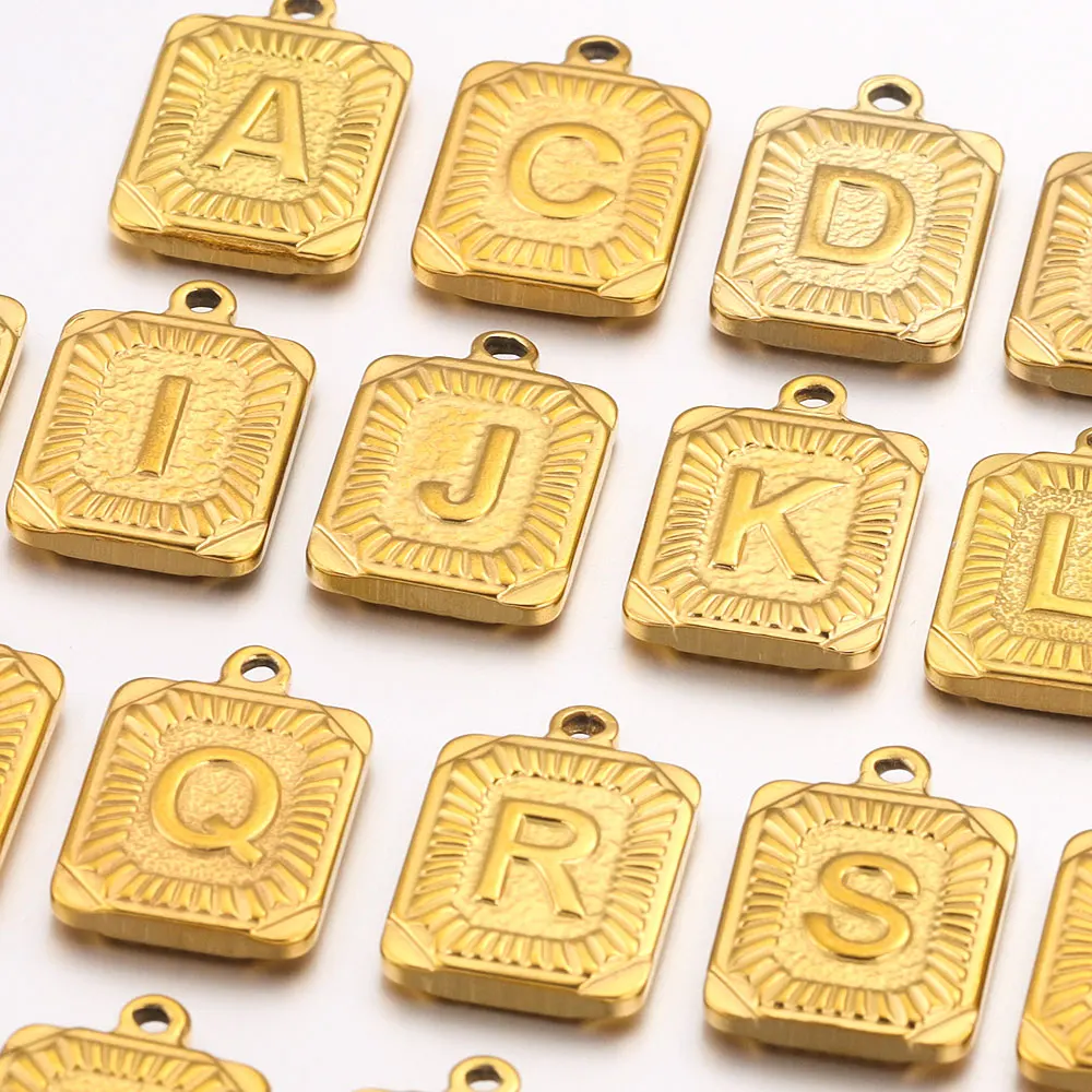 

1pcs A-Z Letter Charm Stainless Steel 26 English Alphabet Charms For Jewelry Making DIY Necklace Pendants Jewelry Supplies