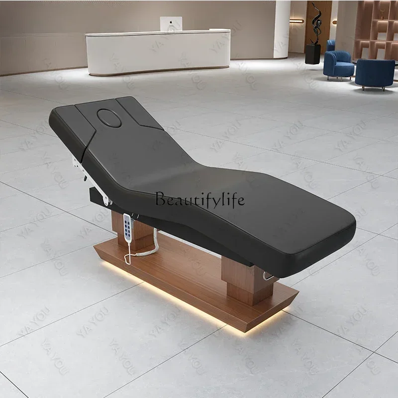 New electric beauty bed with lamp, high-end beauty salon massage body care bed