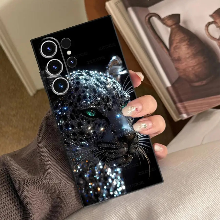 Funda Phone Cover Case for Samsung Galaxy S26 Ultra S25 Plus S24 S23 Note 20 8 9 10 S10 S9 S21 FE S20 Ultra Angry Cheetah