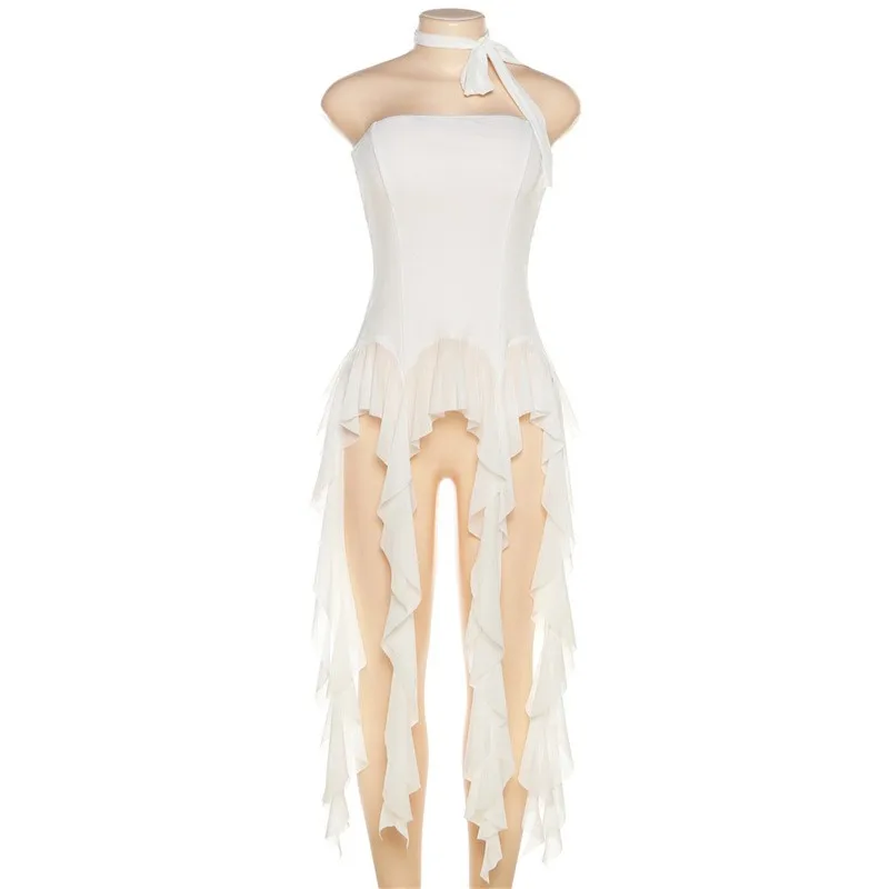 Ceco  Versátil de Color Sólido con Borlas y un Solo Hombro para Mujer, a la Moda, Nuevo Modelo de Verano 2024, Fibra d...