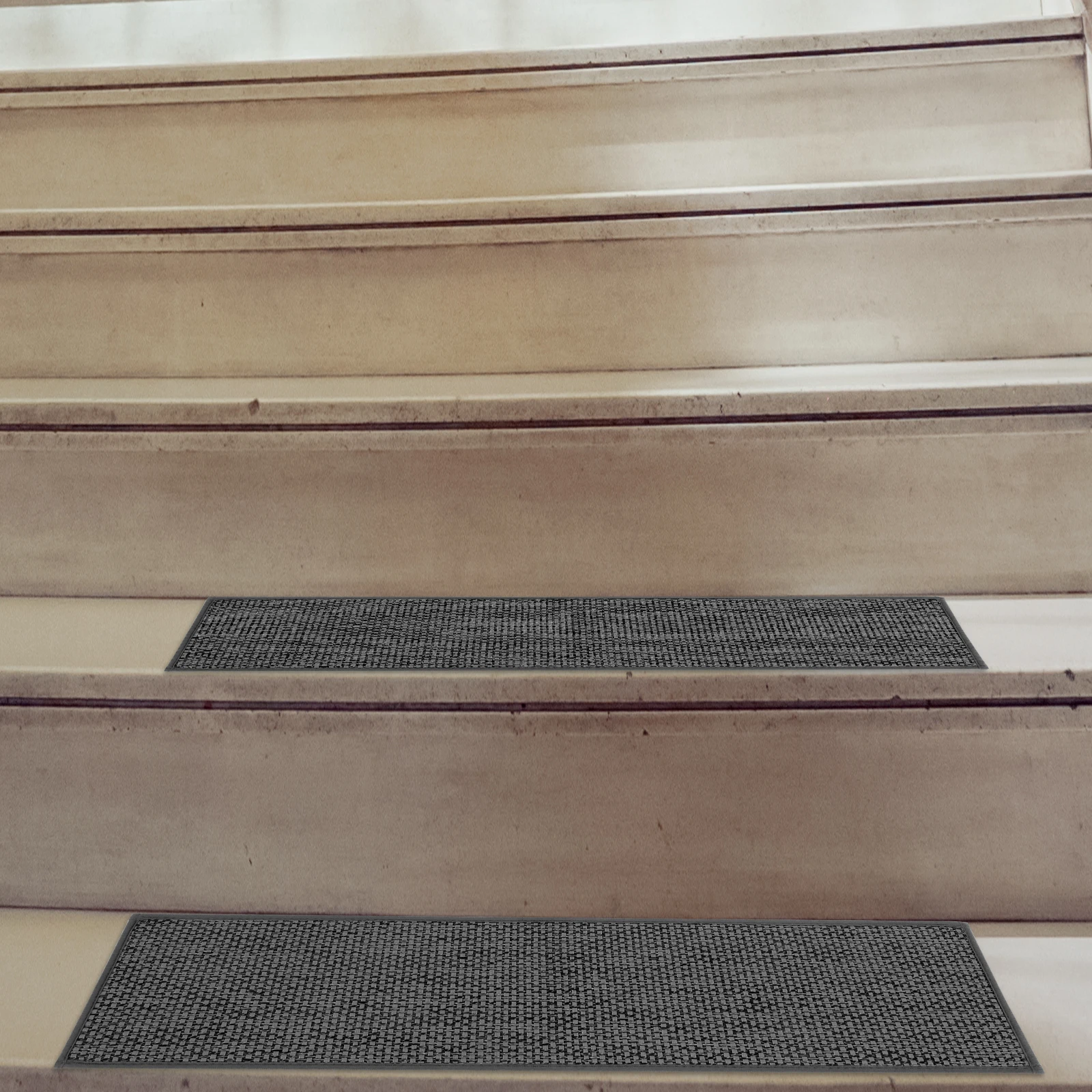 

5pcs AntiSlip StairStep Mat SkidRug Pad NonTreads Polyester StairTreads StairGrip Tape StaircaseMats Removable