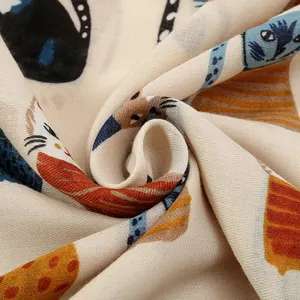 Moda baskılı kedi saçak eşarp kadın pamuk viskon, susturucu seyahat güneş koruyucu eşarp, hayvan baskılı eşarp 180 * 85cm 8 en çok satılan, eşarp-hayvan baskısı no. 2