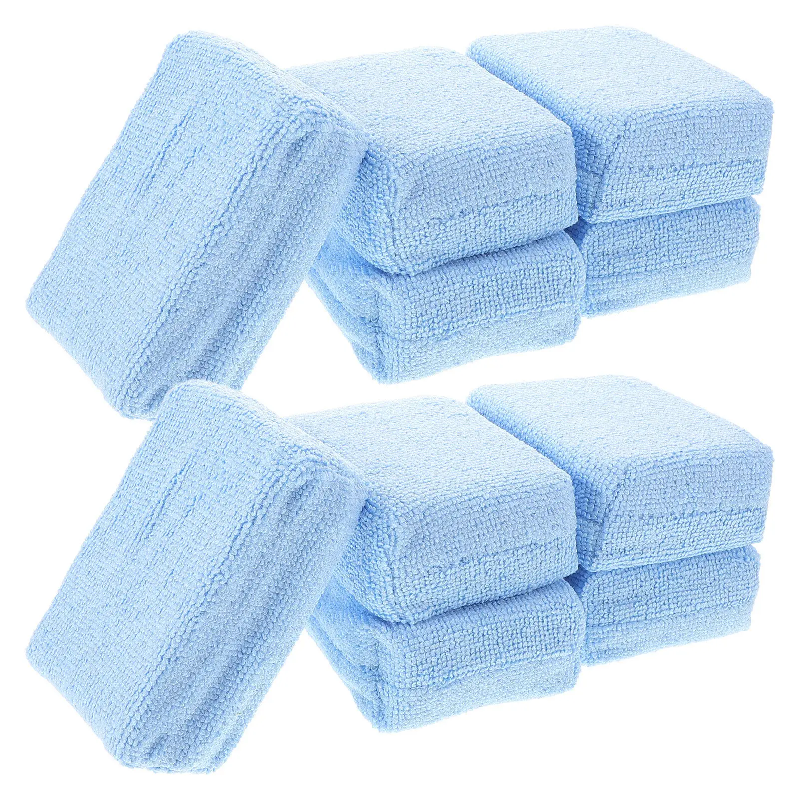 

10 шт. прямоугольных аппликаторов из микрофибры для нанесения воска и полировки автомобиля, для автодетейлинга, полировки кузова и стекол