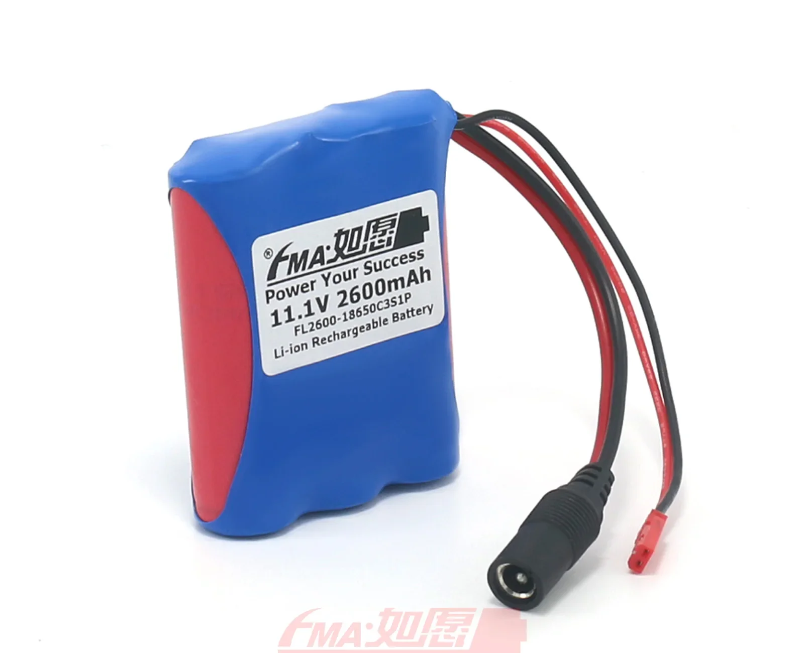 

Li-ion 18650 11.1V 2600mAh Battery Pack 3cells to 3S1P With PCM & Plug