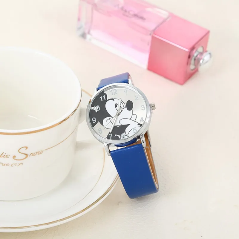 Miniso Disney Mickey Kids Analog Watch – Quartz Movement, PU Strap, Cartoon Design, Perfect Gift for Children